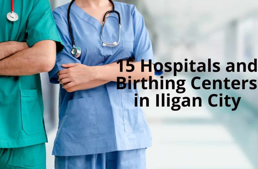 Text shows two healthcare professionals with stethoscopes: 15 Hospitals and Birthing Centers in Iligan City.