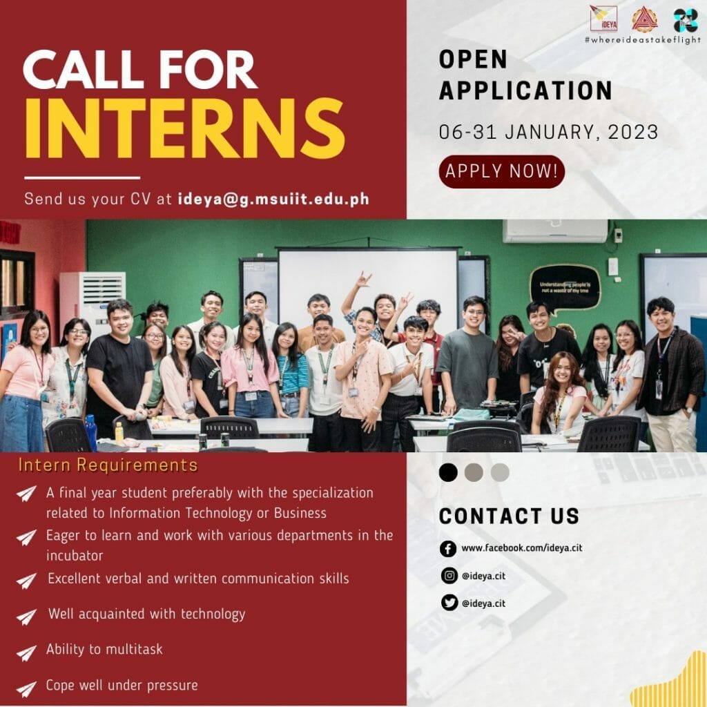 call for interns
