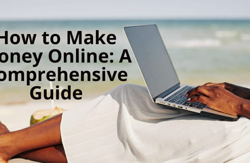 Person using a laptop on Iligan Citys beach with text How to Make Money Online: A Comprehensive Guide.
