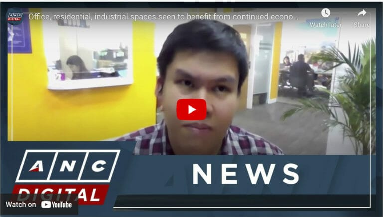 Man in checked shirt on video call from Iligan office, ANC Digital banner below.