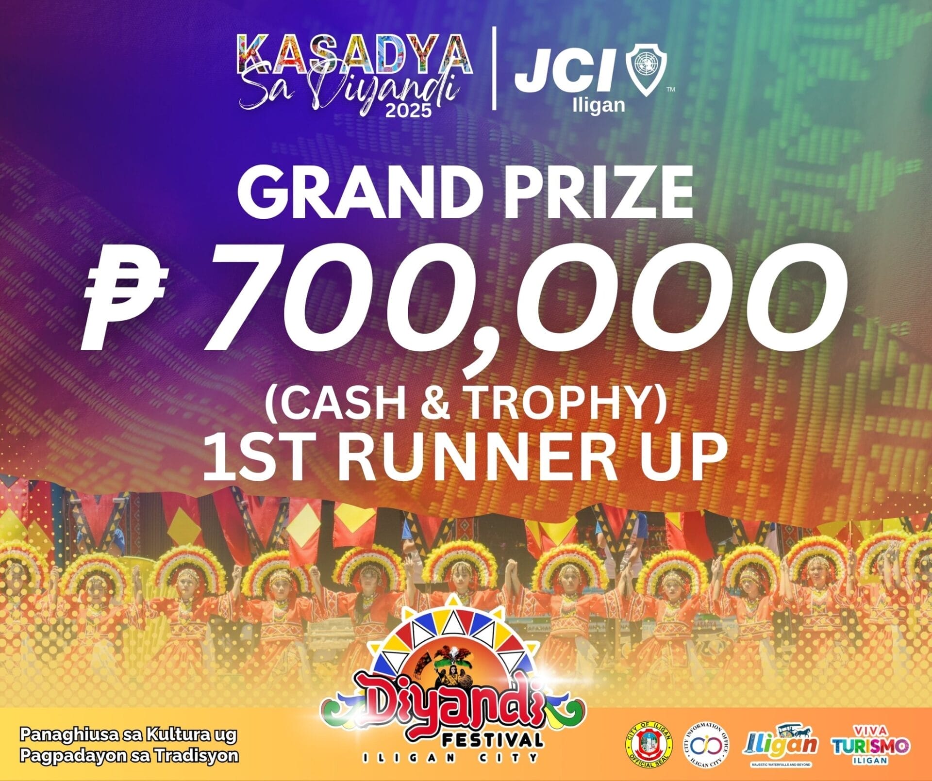 colorful kasadya sa diyandi 2025 poster reveals a 700000 1st runner up prize in the diyandi festival