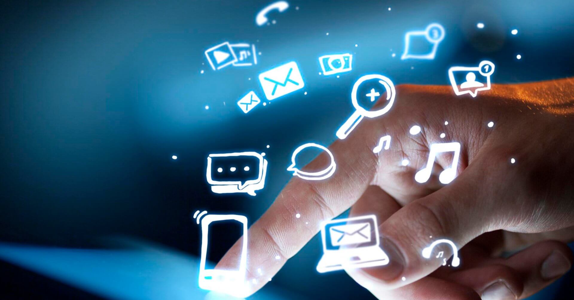 a hand interacts with glowing digital icons highlighting 5g internet iligan for seamless online experiences