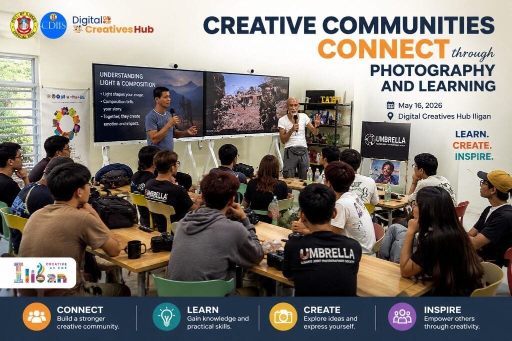 a speaker sparks creativity in a photography workshop at digital creatives hub iligan.