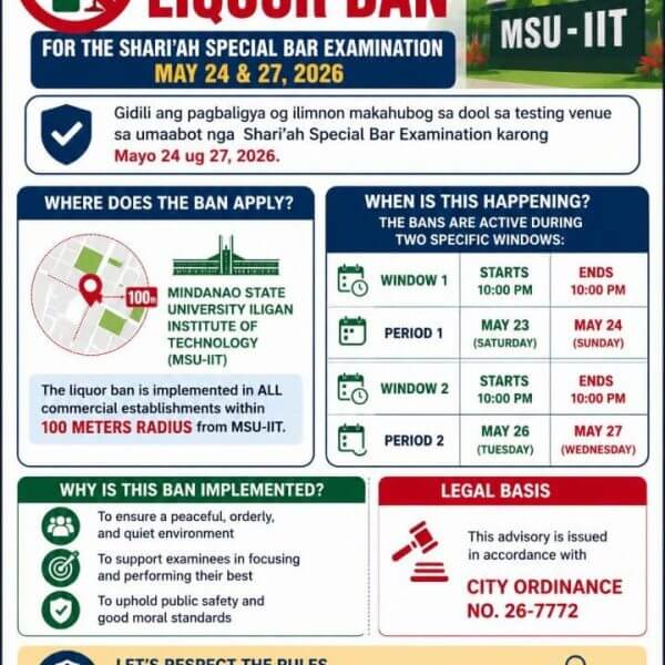 Temporary Liquor Ban Enforced Near MSU-IIT for&hellip;