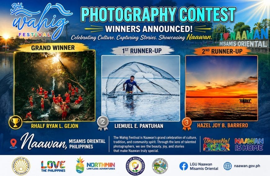 colorful poster for wahig festival with 3 photography contest winners, festival logos, and celebratory text.